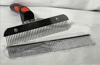 Rake brush and sealed comb side by side