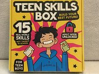 Front of sealed Teen Skills Box packaging