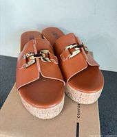 Top view showing chain detail, color and footbed