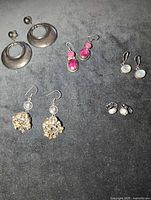 All five earring pairs laid out for overview