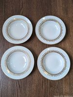 All four bowls top view showing pattern
