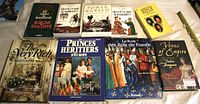 Group shot showing all nine book fronts