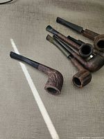Group of pipes front angled view