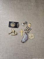Group shot showing all nine jewelry pieces