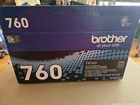 Front of Brother TN760 toner box