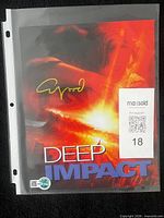 Full view of signed 8x10 Deep Impact photo in sleeve