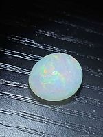 Top view of opal showing play-of-color