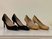 Front three-quarter view of both pairs showing overall style and color