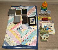 All items overview on carpet