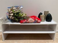 full lot on shoe rack showing all items