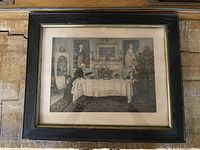 Framed etching full view
