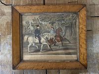 Framed colour engraving showing full artwork and frame