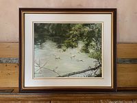 Framed Shirley Watson oil painting showing full view