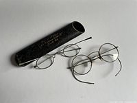 Both eyeglasses with case overview