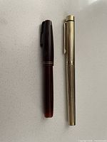 Two pens capped side by side showing overall appearance