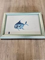 Full view of framed gyotaku print