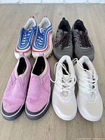 All four pairs grouped on floor