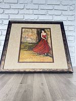 Front view of framed painting showing subject and frame