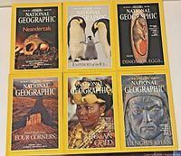 Group shot of all six 1996 National Geographic magazines