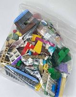 Full bag of mixed LEGO pieces front view