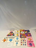 Overview of laid-out Mr. Men and Little Miss books and booklets