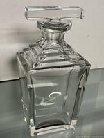 Full view of Baccarat Perfection crystal decanter with stopper