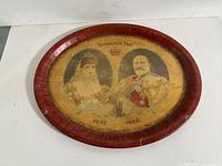 Full view of oval coronation tray