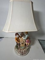 Full view of lamp with shade