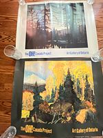 Both posters laid flat showing full images and AGO/OH! Canada Project text