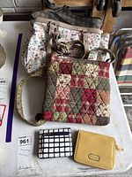 All five items arranged together showing relative sizes and patterns
