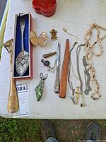 All items laid out on table for complete overview