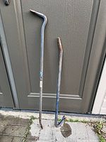 Both crowbars standing to show length and condition