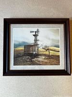 Front view of framed watercolour painting