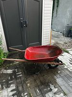 Front angled view showing wheel and frame on patio