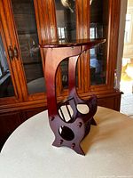 Front angled view of table showing design and color