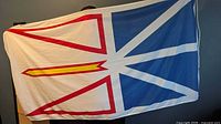 Full view of Newfoundland flag front side