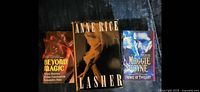 Front covers of the three books: Beyond Magic, Lasher, Prince of Twilight
