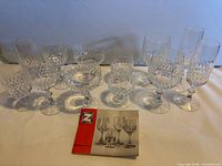 All twelve glasses with Zwiesel brochure
