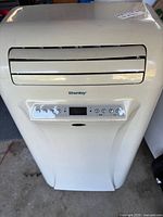 Front view of Danby portable air conditioner showing vents and control panel