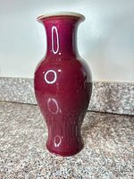 Full side view of vase showing shape and glaze