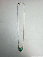 Full view of necklace showing pendant and chain length