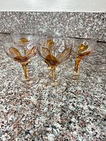 Group shot of all five coupe glasses showing overall design and count