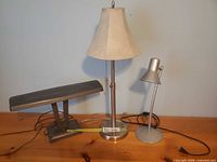 All three desk lamps side by side