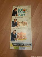 All three LP jackets laid out: My Fair Lady, Oklahoma, Carousel