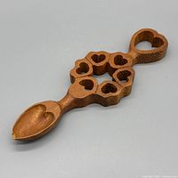 Top view showing heart cutouts and spoon bowl