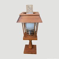 Front view of lamp showing overall design