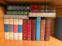 Full shelf view showing entire assortment of hardcovers