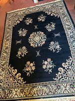 Full view of area rug showing pattern and entire layout