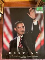 Front view of Barack Obama Destiny plaque
