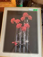 Full view of framed floral print
